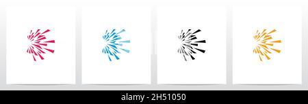 Debris Explosion On Letter Logo Design K Stock Vector