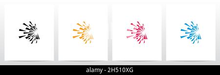 Debris Explosion On Letter Logo Design A Stock Vector