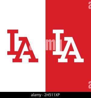 Letter Initial Monogram L A LA AL Logo Design Template. Suitable for General Sports Fitness Fashion Finance Wedding Company Business Corporate Shop. Stock Vector