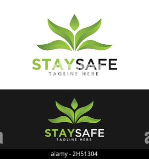 Abstract Green Flower Gradient Logo Design Template. Suitable for Healthy Medical Fashion Beauty Spa Sport Business Company Brand Corporate Etc. Stock Vector