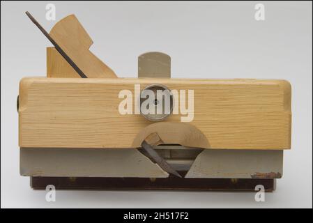 Detail of a special planer for grooves in wood (grooving planer) Stock Photo