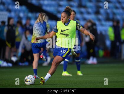 Manchester, UK. 31st Oct, 2021. Lauren James of Chelsea Women pre match during the Women's FA Cup semi-final match between Manchester City Women and Chelsea Women at Academy Stadium, Manchester, United Kingdom on 31 October 2021. Photo by Andy Rowland. Credit: PRiME Media Images/Alamy Live News Stock Photo