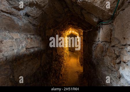 under the tunnel in saint jean d'acre, israel, middle east Stock Photo