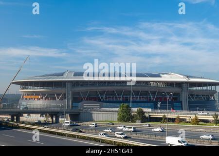 Istanbul, Turkey - November 2021: Nef Stadium, formally known as Türk Telekom Stadium, is the home stadium of Galatasaray SK Stock Photo