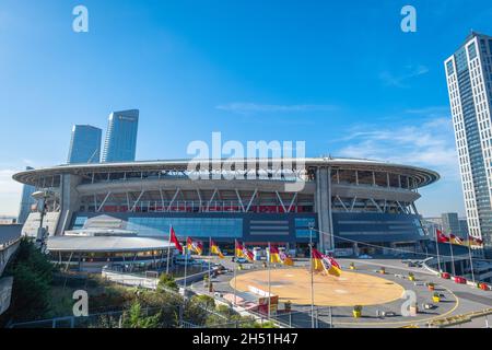 Istanbul, Turkey - November 2021: Nef Stadium, formally known as Türk Telekom Stadium, is the home stadium of Galatasaray SK Stock Photo