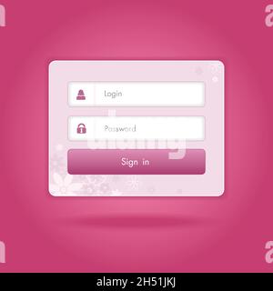 Login template form, eps 10 - vector illustration Stock Vector Image ...
