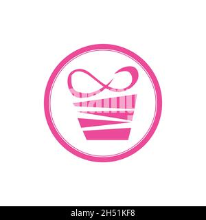simple Gift Logo Simbol Desain Template Vektor Stock Vector