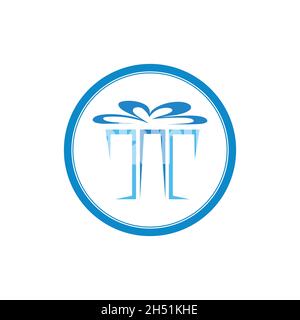 simple Gift Logo Simbol Desain Template Vektor Stock Vector