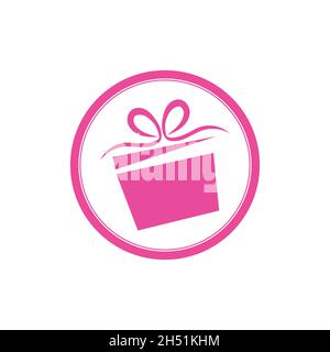 simple Gift Logo Simbol Desain Template Vektor Stock Vector