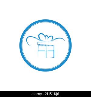 simple Gift Logo Simbol Desain Template Vektor Stock Vector