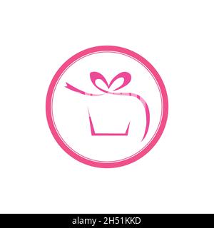 simple Gift Logo Simbol Desain Template Vektor Stock Vector