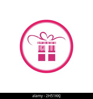 simple Gift Logo Simbol Desain Template Vektor Stock Vector