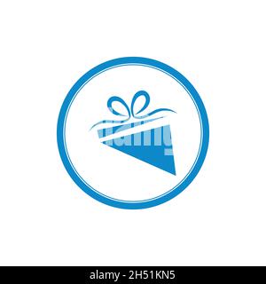 simple Gift Logo Simbol Desain Template Vektor Stock Vector