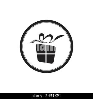 simple Gift Logo Simbol Desain Template Vektor Stock Vector
