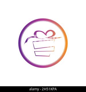 simple Gift Logo Simbol Desain Template Vektor Stock Vector