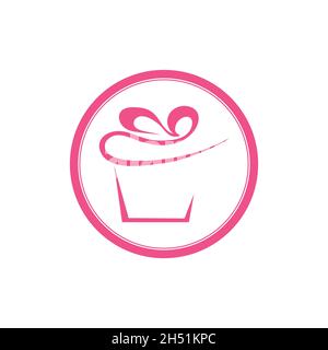 simple Gift Logo Simbol Desain Template Vektor Stock Vector