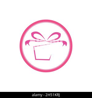 simple Gift Logo Simbol Desain Template Vektor Stock Vector