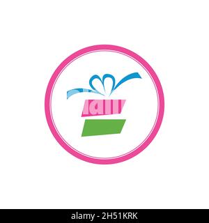simple Gift Logo Simbol Desain Template Vektor Stock Vector