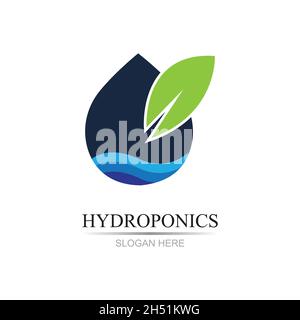 hydroponics logo vector illustration design template Stock Vector