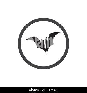 bat vector icon logo template illustration design Stock Vector