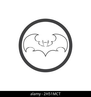 bat vector icon logo template illustration design Stock Vector