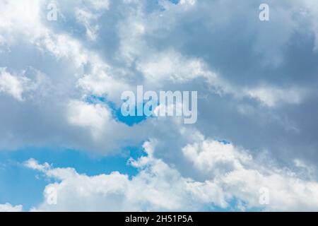 Rabot, Gorno-Badakhshan Autonomous Province, Tajikistan. Clouds floating in a blue sky. Stock Photo