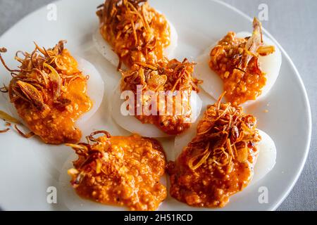 Western international  food as served in SE Asia. Stock Photo