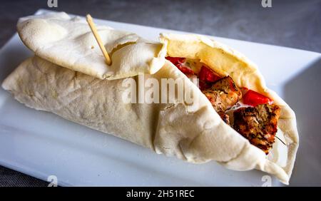 Western international  food as served in SE Asia. Stock Photo