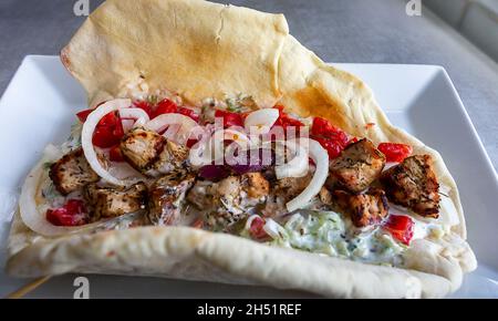 Western international  food as served in SE Asia. Stock Photo