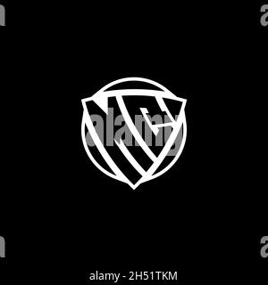 MQ Monogram logo letter with triangle play button shape hexagonal ...