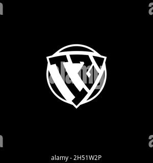 IZ Monogram logo letter with triangle play shape and circle rounded ...