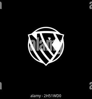 MP Monogram logo letter with triangle shield shape style design ...