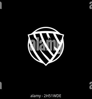 NW Monogram logo letter with triangle shield shape style design ...