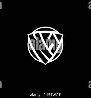 NS Monogram logo letter with triangle shield and circle shape style ...