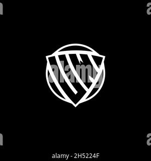 UW Monogram logo letter with triangle shield and circle shape style design on isolated background. Triangle monogram logo, shield monogram logo, trian Stock Vector