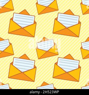 email envelope seamless pattern vector illustration Stock Vector