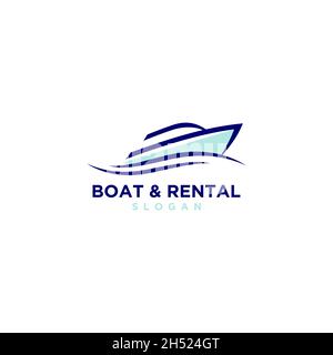 Boat Logo Design Template Vector Graphic Branding. Stock Vector