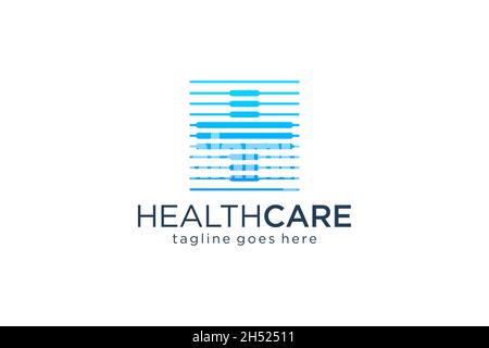 Cross Sign Medical Logo Health Symbol Pharmacy Icon. Flat Vector Logo Design Template. Stock Vector