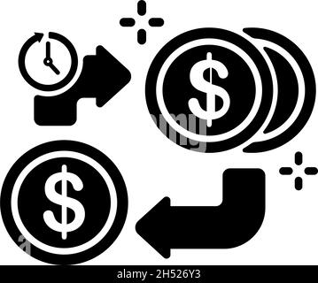 Compound interest, long-term investment vector icon illustration Stock ...