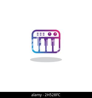 vector, illustrations. equalizer logo with cool and simple style. music company. Stock Vector
