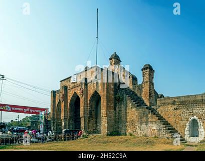 01 08 2018 Jatpura Gate, From Inside Moharli, Chandrapur, Maharashtra, India, Asia Stock Photo