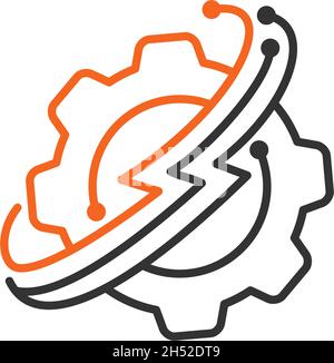 Electronic Engineering Icon Linear Illustration template Isolated Stock Vector