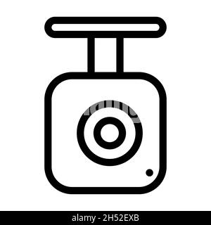 Car DVR icon, dashboard camera dashcam, for video recording of important events stock illustration Stock Vector