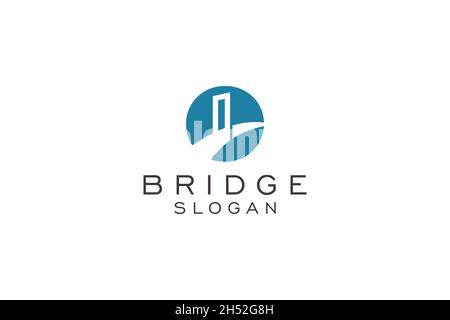 Initial Letter O bridge Logo Icon Vector Logo Stock Vector