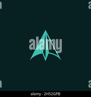 simple and abstract modern paper airplane logo. great for any company. Stock Vector