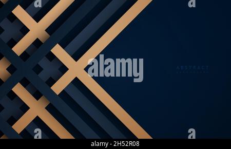 Dark Blue Overlap Layers Abstrack Background. Stock Vector
