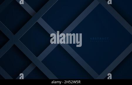 Dark And Light Blue Overlap Layers Background.  Stock Vector