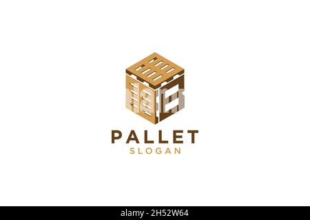 Letter B for Pallet icon vector sign and symbol isolated on white background, Pallet logo. Stock Vector