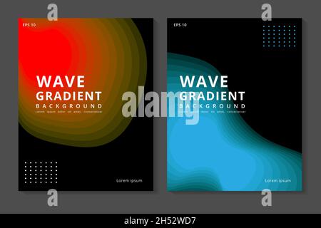 Template Wave Shapes Background Illustrasion . Stock Vector