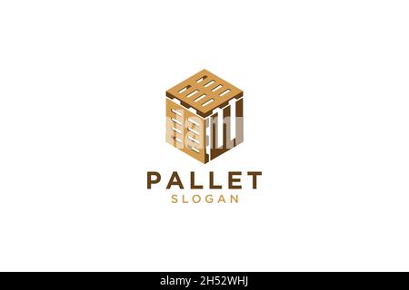 Letter W for Pallet icon vector sign and symbol isolated on white background, Pallet logo. Stock Vector